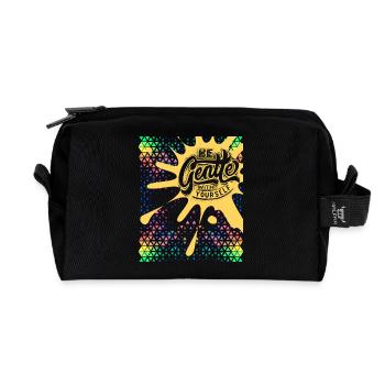 Motivation-Inspiration, Saying Self-Love - Recycled Toiletry Zip Bag - black - Front