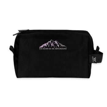 Wandern Berge Ich kenn da ne Abkürzung - Recycelte Kulturtasche - Schwarz - Vorne