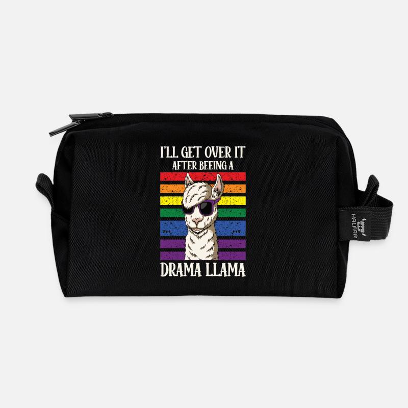 Drama Llama I'll Get Over It - Recycelte Kulturtasche - Schwarz
