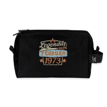 Legendär seit Februar 1973 Retro - Recycelte Kulturtasche - Schwarz - Vorne