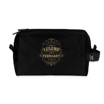 Cadeaux d’anniversaire Février 1963 Vintage - Trousse de toilette en tissu recyclé - noir - Devant
