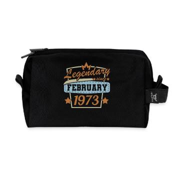 Februar 1973 Retro Geburtstag - Recycelte Kulturtasche - Schwarz - Vorne