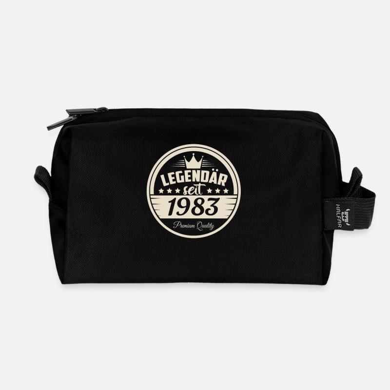 Geburtstag legendär seit 1983 - Recycelte Kulturtasche - Schwarz