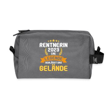 Prévoyance Retraite Adieu Collègue Retraité 2023 - Trousse de toilette en tissu recyclé - anthracite - Devant