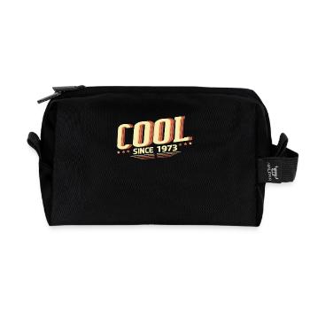 Vintage 1973 Birthday Cool since 1973 - Recycled Toiletry Zip Bag - black - Front