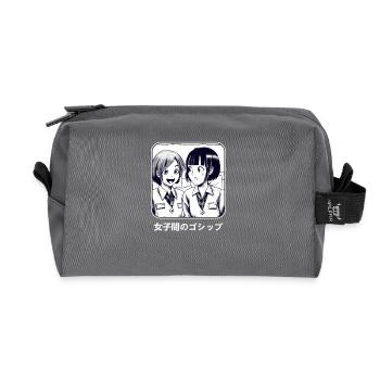 Das gesprächige Duo. Tratschende Manga-Mädchen - Recycelte Kulturtasche - Anthrazit - Vorne