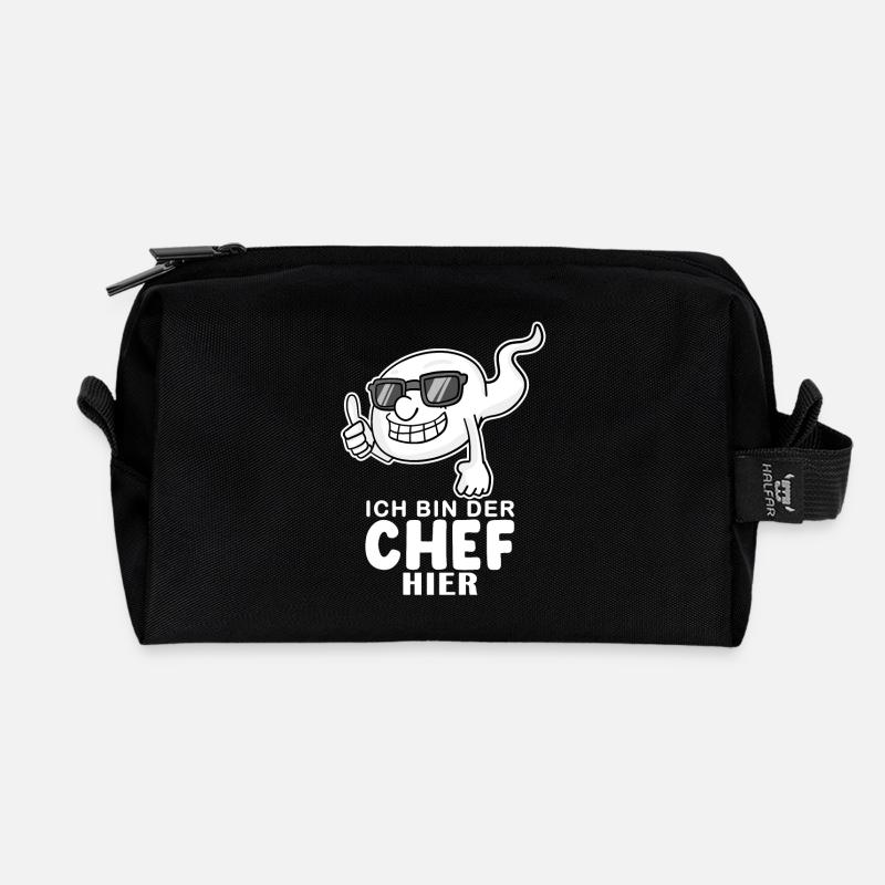 Cool Chef Spruch Büro Humor - Recycelte Kulturtasche - Schwarz