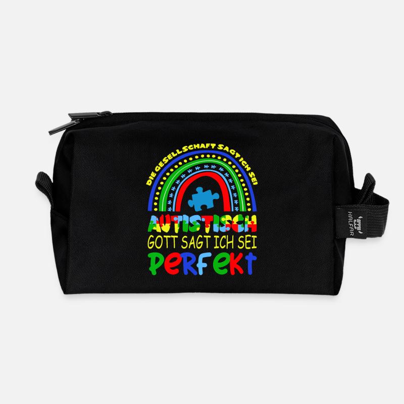 Autist - Recycelte Kulturtasche - Schwarz