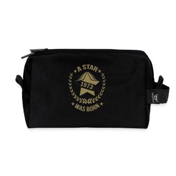 A star was born in 1973 - Recycled Toiletry Zip Bag - black - Front
