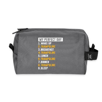 Trampoline - Trousse de toilette en tissu recyclé - anthracite - Devant