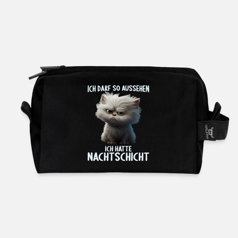 Nachtschicht Dienst Krankenschwester Pflegekraft - Recycelte Kulturtasche - Schwarz