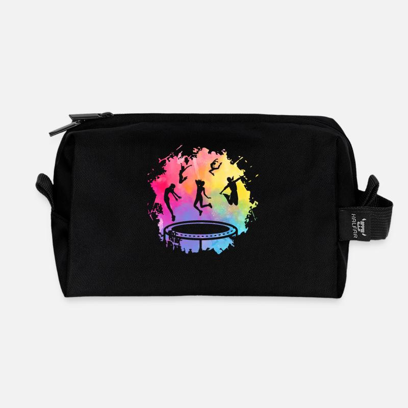 Trampolin - Recycelte Kulturtasche - Schwarz