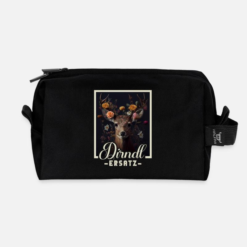 Dirndl Ersatz Dirndl Trachten Kostüm Dirndl Ersatz - Recycelte Kulturtasche - Schwarz