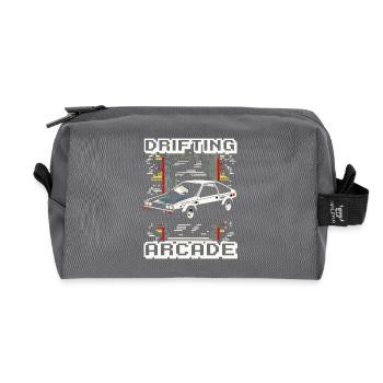 Drift Racing Fujiwara School Initial D-inspired - Recycled Toiletry Zip Bag - anthracite - Front