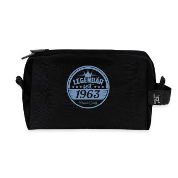 Legendär seit 1963 Geburtstag Vintage - Recycelte Kulturtasche - Schwarz - Vorne