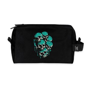 Un mur de crânes verts - Trousse de toilette en tissu recyclé - noir - Devant