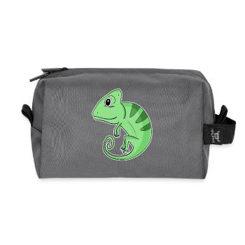 Chamäleons Chamäleon - Recycelte Kulturtasche - Anthrazit - Vorne