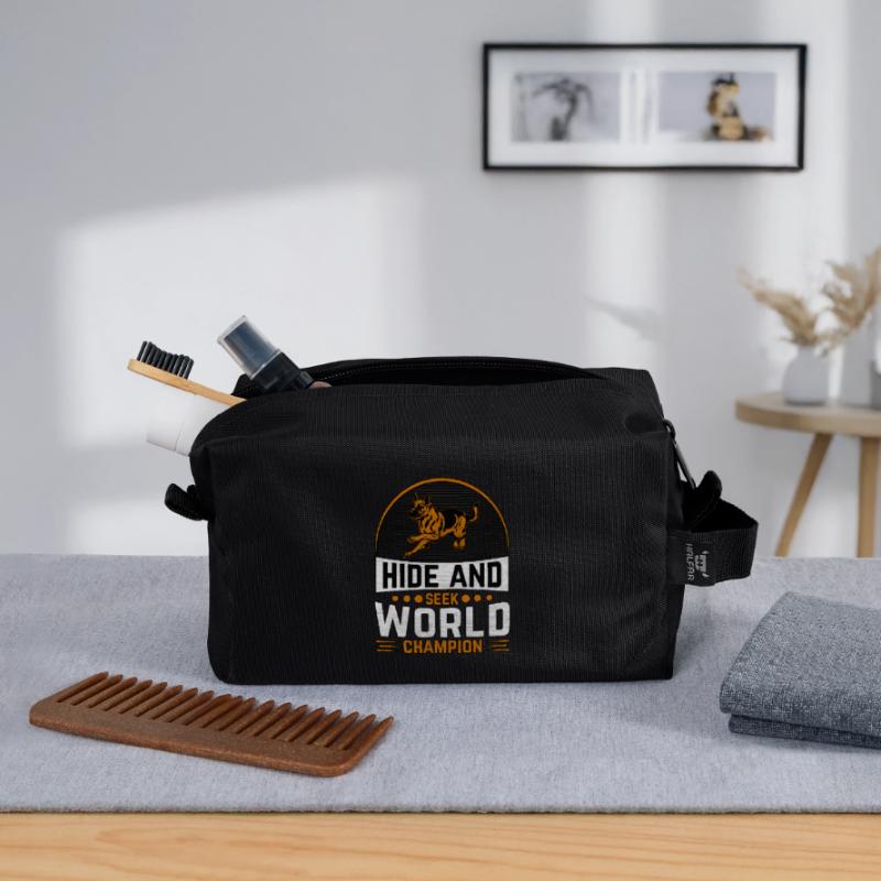 Champion du monde de cache-cache Trousse de toilette en tissu recyclé