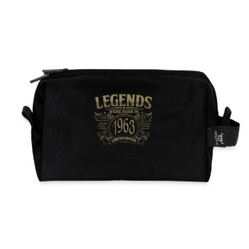 Legenden wurden 1963 geboren - Recycelte Kulturtasche - Schwarz - Vorne