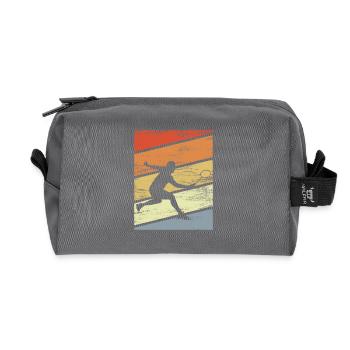 Joueur de badminton vintage - Trousse de toilette en tissu recyclé - anthracite - Devant