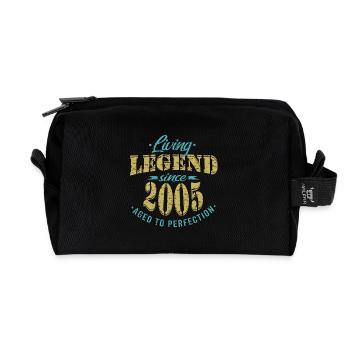 Lebende Legende seit 2005 Geburtstag Sprüche - Recycelte Kulturtasche - Schwarz - Vorne