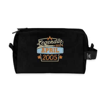 Legendär seit April 2005 - Recycelte Kulturtasche - Schwarz - Vorne