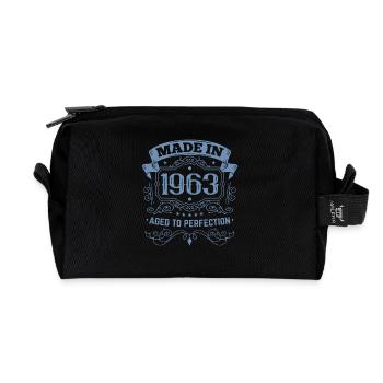 Geburtstag Jahrgang 1963 - Made in 1963 - Recycelte Kulturtasche - Schwarz - Vorne