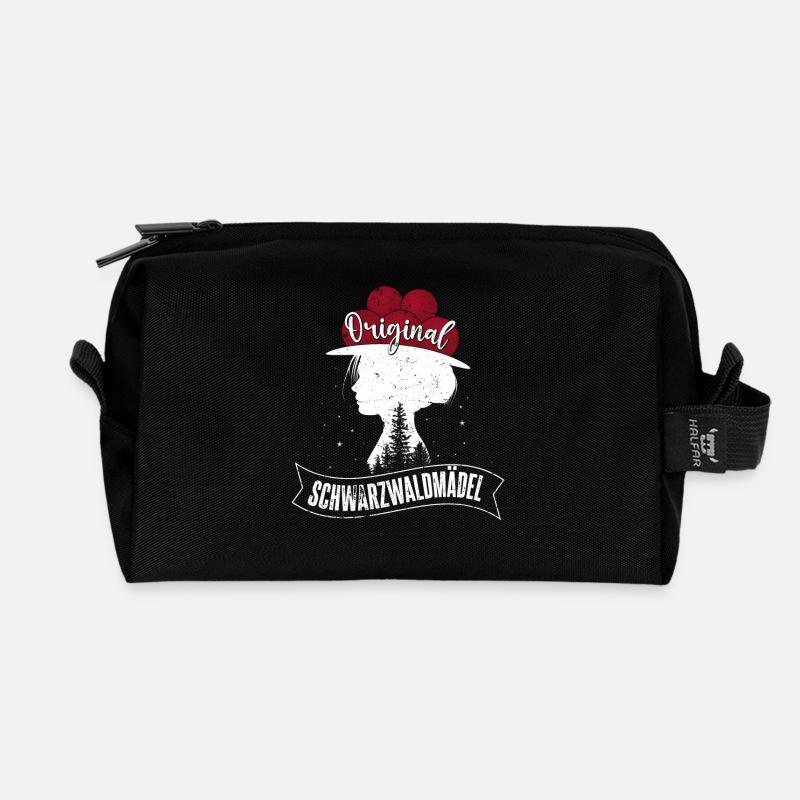 Original Schwarzwaldmädel Schwarzwald Bollenhut - Recycelte Kulturtasche - Schwarz