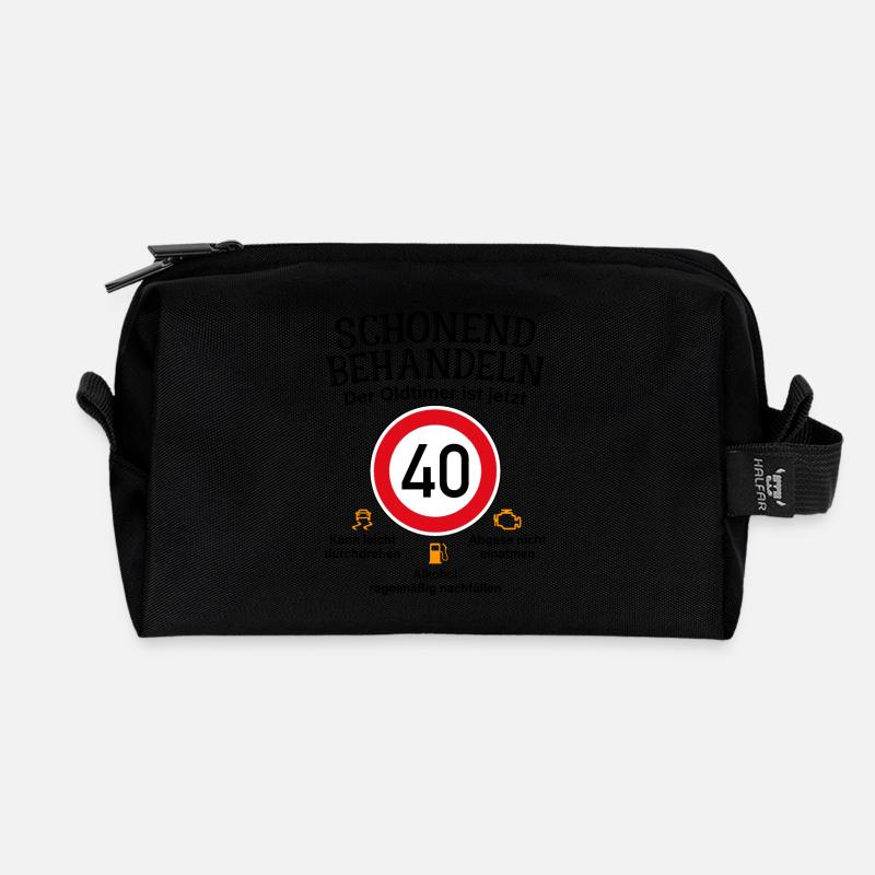 40. Geburtstag Schonend Behandeln Oldtimer Ist 40 - Recycelte Kulturtasche - Schwarz