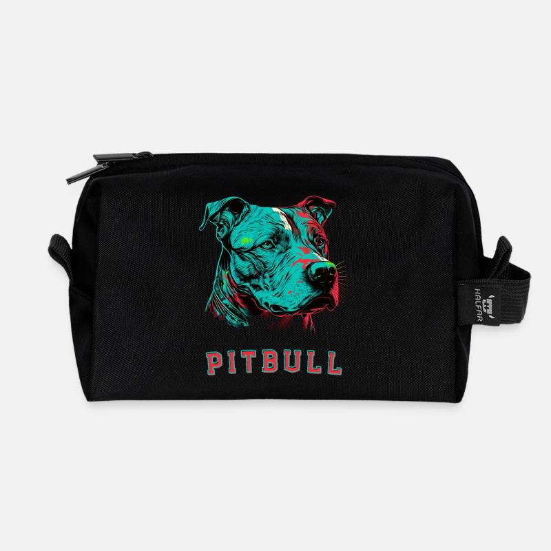 Pitbull - Recycelte Kulturtasche - Schwarz