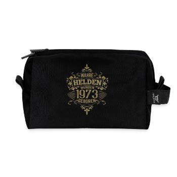Wahre Helden wurden 1973 geboren - Recycelte Kulturtasche - Schwarz - Vorne