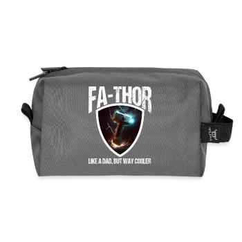 Papa Vathor Va Thor Father's Day Father's Day Gift - Recycled Toiletry Zip Bag - anthracite - Front