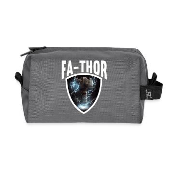 Papa Vathor Va Thor Father's Day Father's Day Gift - Recycled Toiletry Zip Bag - anthracite - Front