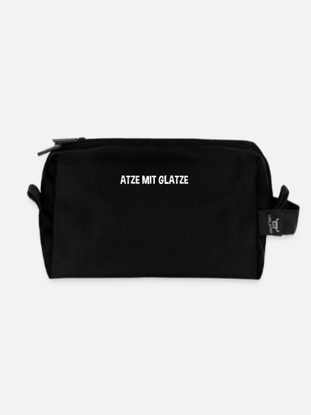 Atze Mit Glatze - Recycelte Kulturtasche - Schwarz