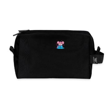 Read Bookworm Pocket Design Mouse - Recycled Toiletry Zip Bag - black - Front