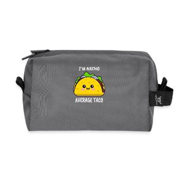 Taco Kawaii Design I Am Nacho Average Taco - Recycelte Kulturtasche - Anthrazit - Vorne