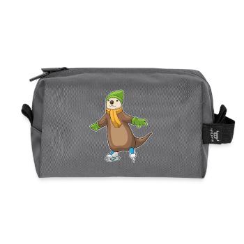Otter Eislaufen Schlittschuhe - Recycelte Kulturtasche - Anthrazit - Vorne