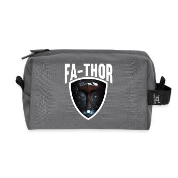 Papa Vathor Va Thor Father's Day Father's Day Gift - Recycled Toiletry Zip Bag - anthracite - Front