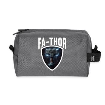 Papa Vathor Va Thor Father's Day Father's Day Gift - Recycled Toiletry Zip Bag - anthracite - Front