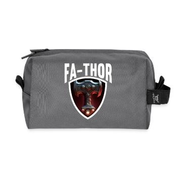 Papa Vathor Va Thor Father's Day Father's Day Gift - Recycled Toiletry Zip Bag - anthracite - Front
