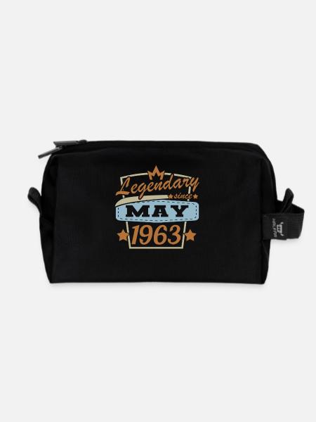 Mai 1963 Retro Geburtstag Sprüche - Recycelte Kulturtasche - Schwarz