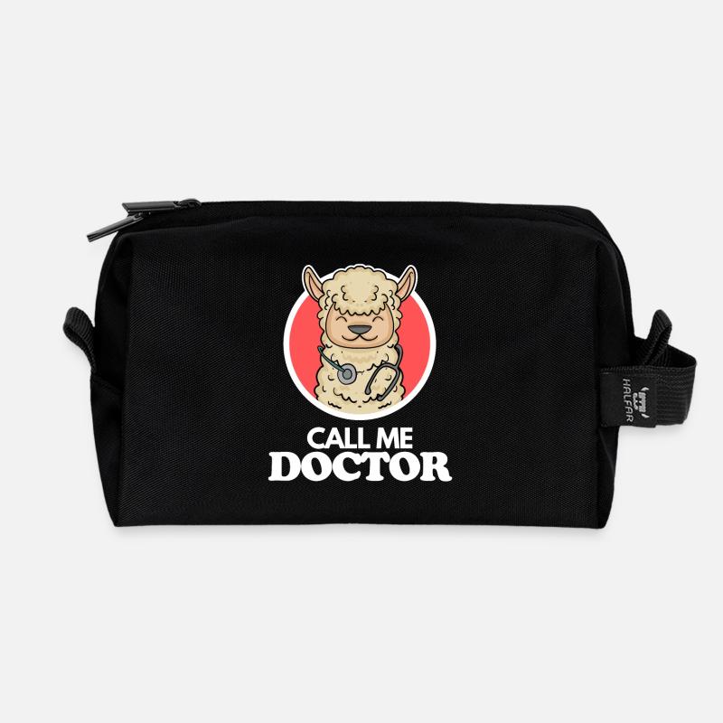Doktor Arzt Tierarzt - Recycelte Kulturtasche - Schwarz