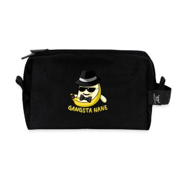 Süße Kawaii Gangster Mafia Banane mit Spruch - Recycelte Kulturtasche - Schwarz - Vorne