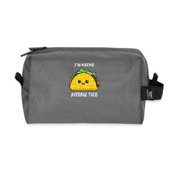 Taco Kawaii Design I Am Nacho Average Taco - Recycelte Kulturtasche - Anthrazit - Vorne
