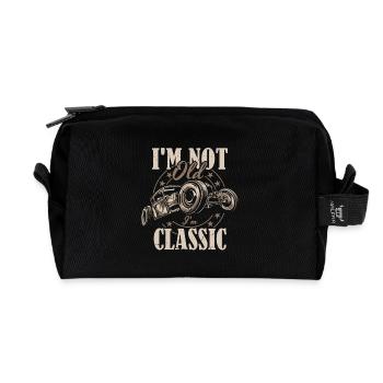 I'm Not Old I'm Classic Funny Retro Car - Recycled Toiletry Zip Bag - black - Front