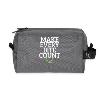 Veganer Make Every Count Go Vegan Veganerin - Trousse de toilette en tissu recyclé - anthracite - Devant
