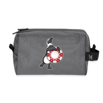 Penguin Poker Jetons de poker - Trousse de toilette en tissu recyclé - anthracite - Devant