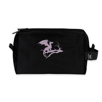 drache design silhouette toter baum - Recycelte Kulturtasche - Schwarz - Vorne