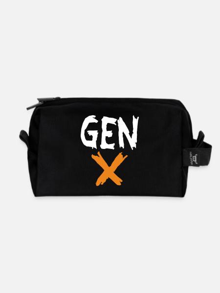 Gen X - Recycelte Kulturtasche - Schwarz