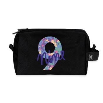 Zahl / 9 / Neun / Geburtstag / Neunter / Nummer - Recycelte Kulturtasche - Schwarz - Vorne